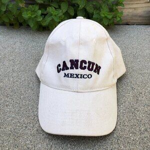 VTG CARIBBEAN SIDE Cancun Mexico Baseball Hat Men's Beige Adjustable Cap​​